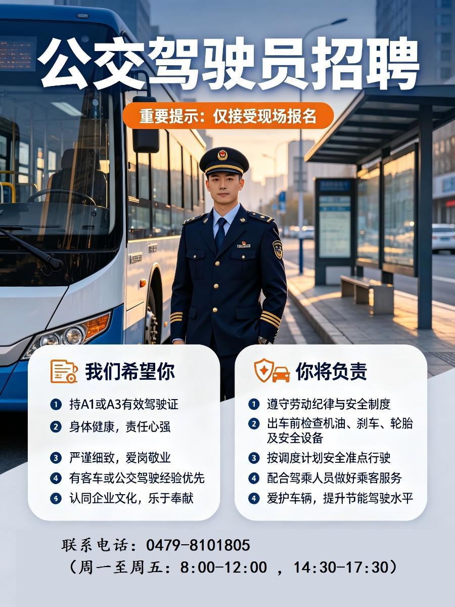 锡林浩特公交驾驶员招聘 - 图片 1